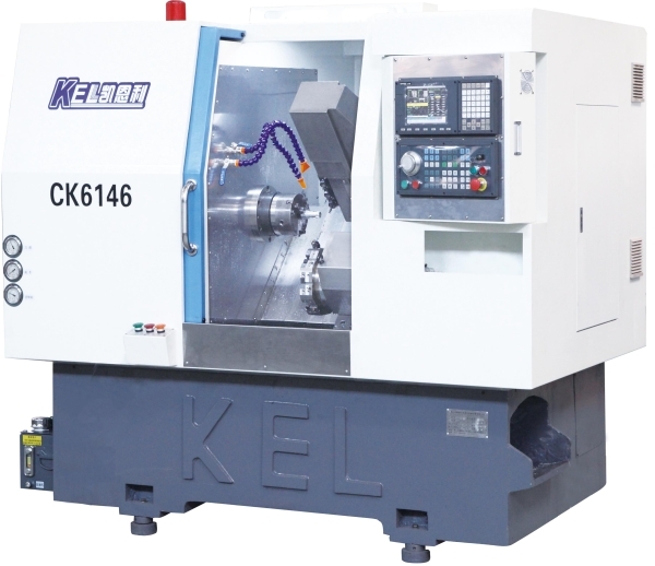 46 刀塔 帶動(dòng)力頭 帶Y軸 車銑復(fù)合機(jī)（ 45度斜床身 線軌機(jī)）CK6146D-Y